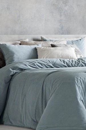 Přehoz na postel Nilo Azul, nebesky modrý, sada se 2 povlaky na polštáře 70x50 cm