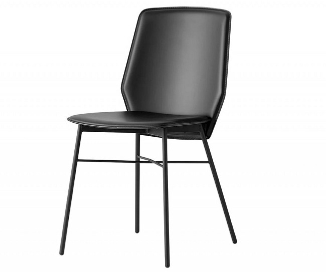 Jídelní židle Sibilla, kov, regenerovaná kůže, CB1959