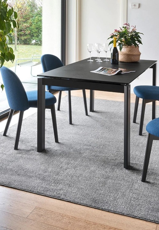 Rozkládací stůl Eminence Fast, sklokeramika/kov, CB4788-R