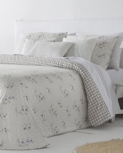 Oboustranný přehoz Aurora Blue, 235x270 cm, se 2 povlaky na polštář