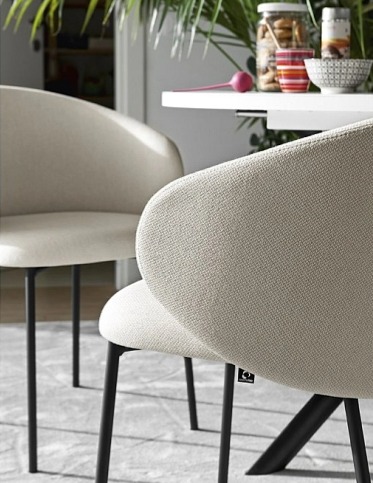 Židle s područkami Tuka, kov, látka, CB1999