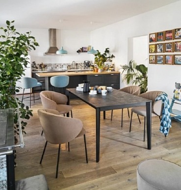 Jídelní stůl Pentagon, sklokeramika, CB4797-MC