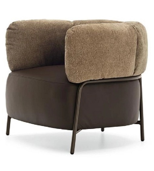 Křeslo Quadrotta Borbonese x Calligaris, kůže, CS3409