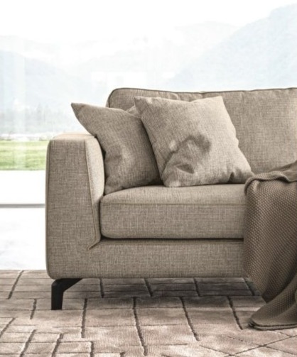 Nadčasová pohovka Carré, látka, kůže, 204 cm, CS3410