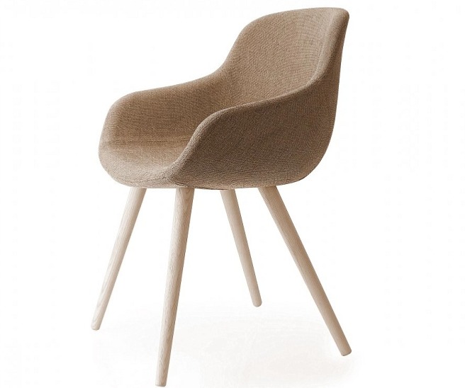 Polokřeslo Igloo, jídelní židle, dřevo, látka, CS1810