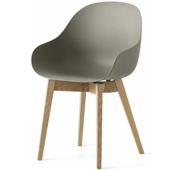 Židle s područkami Academy, plast, dřevo, CB2142