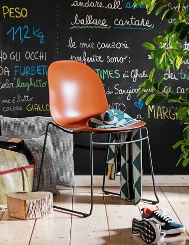 Stohovatelná židle s područkami Academy, kov, plast, CB1697