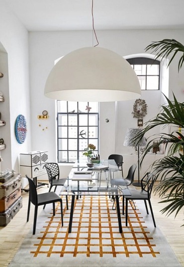 Jídelní rozkládací stůl Zeffiro, skleněný, CB4798