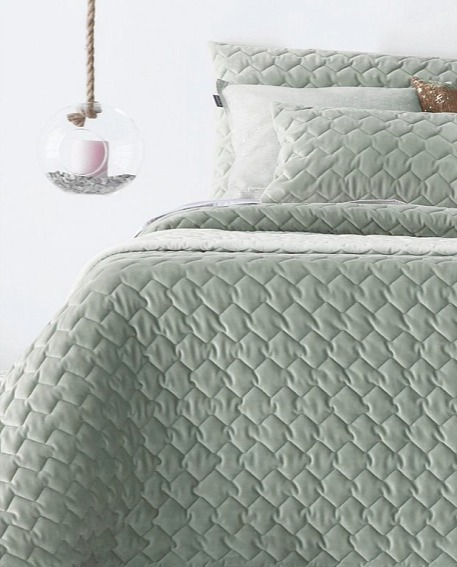Přehoz na postel Naroa Verde, zelenkavý