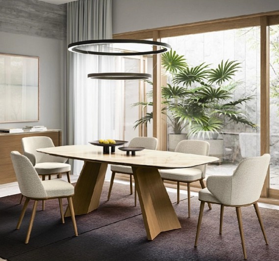 Jídelní židle Foyer, dřevo, variabilní potah, CS1888-MTO