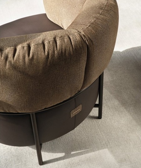 Křeslo Quadrotta Borbonese x Calligaris, kůže, CS3409