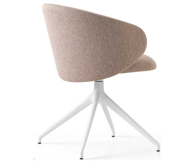 Otočná židle Tuka s područkami, kov, látka, CB2127