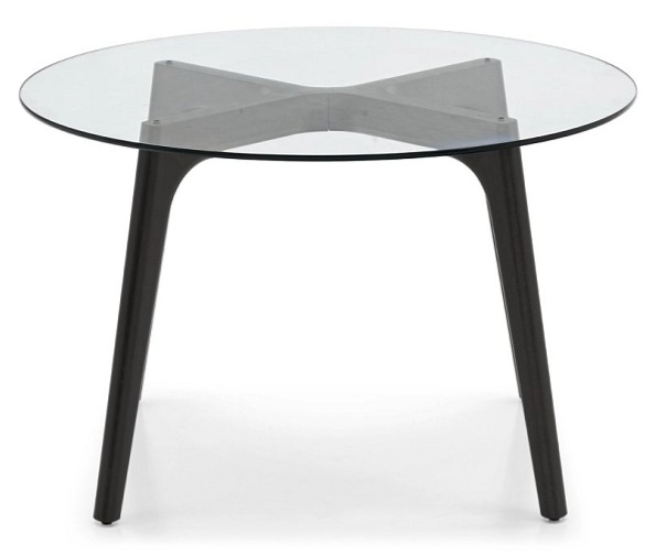 Kulatý stůl Pod, Ø120 cm, dřevo/sklo, CB4862-FD 120