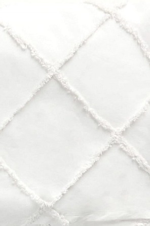 Bavlněný přehoz Royal White, bílý, všívané čtverce, 240x260 cm