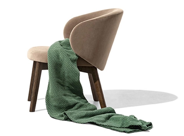 Křeslo Tuka, látka, dřevo, CB2113