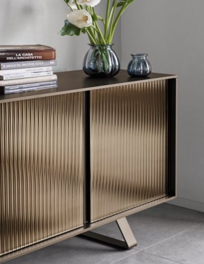 Skleněná komoda Secret, 3 dveře, CS6053-1V