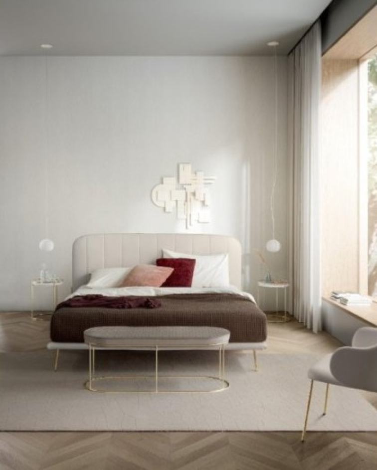 Vzdušná postel Le Marais, látka, kůže, CS6097