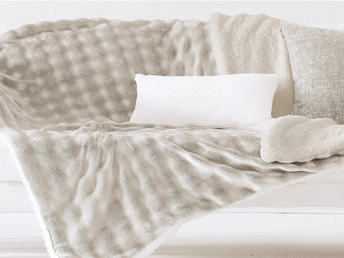 Béžový přehoz Bosco Beige, 240x220 cm