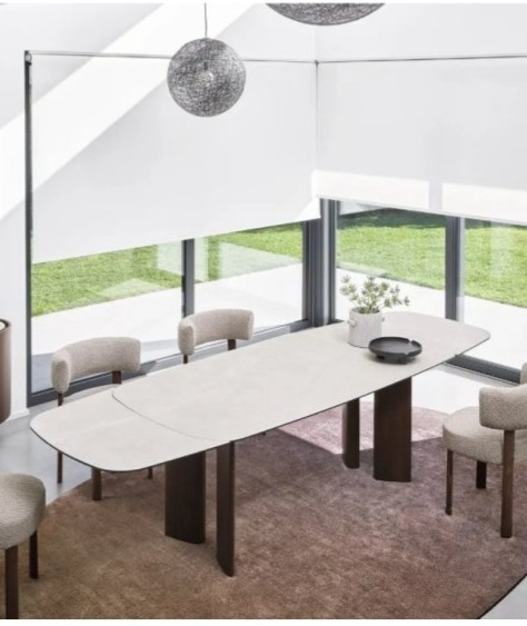 Oválný stůl Sandy, 163(203)(241)x100 cm, CS4156-S 165