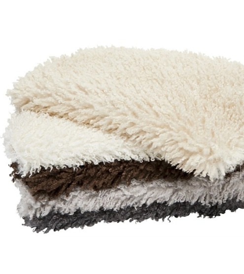 Umělá kožešina Wooly Silver, 60x90 cm, světle šedá