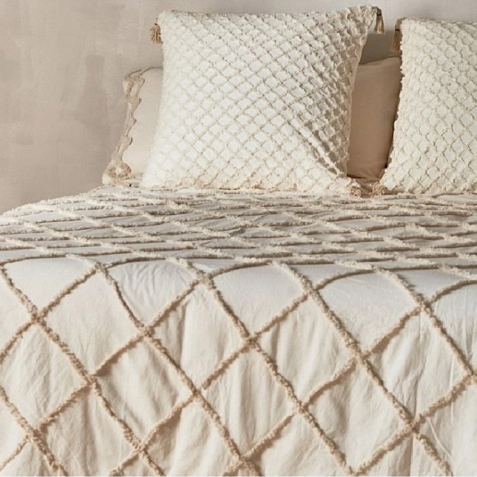 Bavlněný přehoz Royal Ecru, slonová kost, 240x260 cm