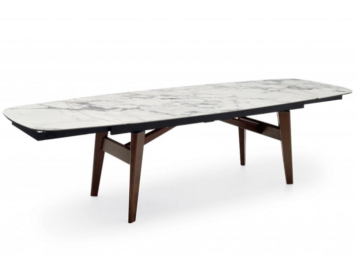 Oválný stůl Abrey, rozkládací, sklokeramická deska, CS4127-S 200