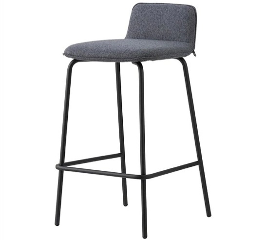 Barová židle Riley Soft, kov, výška sedu 76 cm, CB2116-A