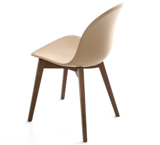 Jídelní židle Academy, dřevo, regenerovaná kůže, CB1665-LHS