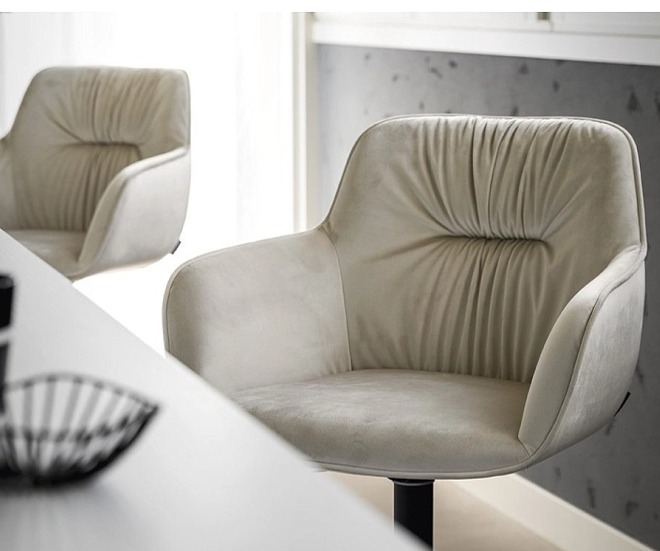 Otočná židle Cocoon, látka, kůže, CS2077-MTO 360