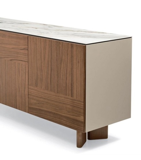 Dřevěná komoda Intarsi, 181 cm, intarzie, CS6210-1