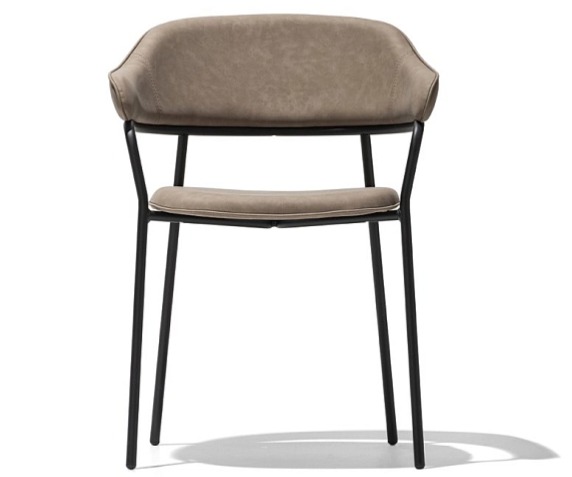 Židle s područkami Signorina, kov, um.kůže, CB2111-V