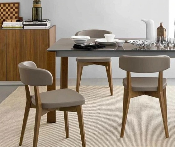 Jídelní židle Siren, dřevo, umělá kůže, CB1536