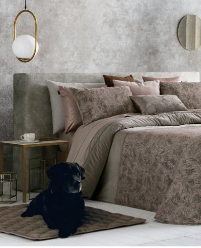 Přehoz Arely Rose 250x270 cm, starorůžový, se 2 povlaky polštářů