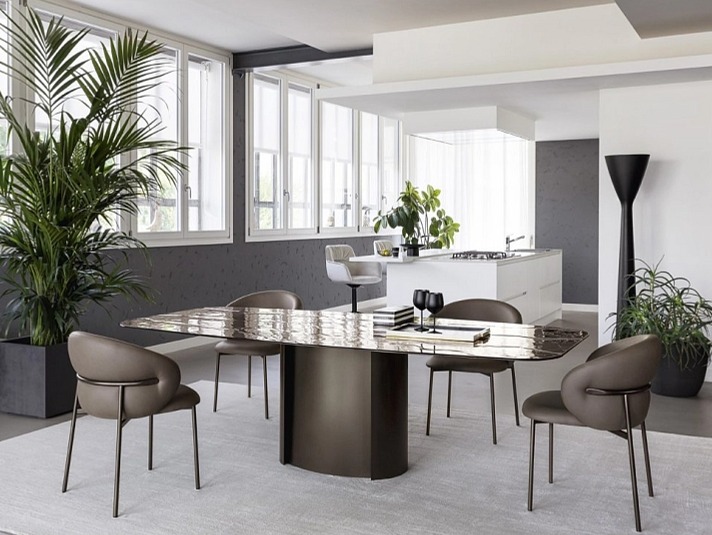 Kulatý stůl Yoroi, sklokeramika, Ø140 cm, CS4150-FD