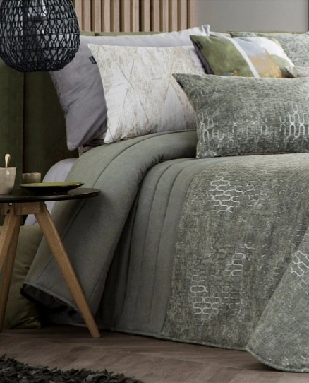 Přehoz na postel Abby Green, zelenošedý