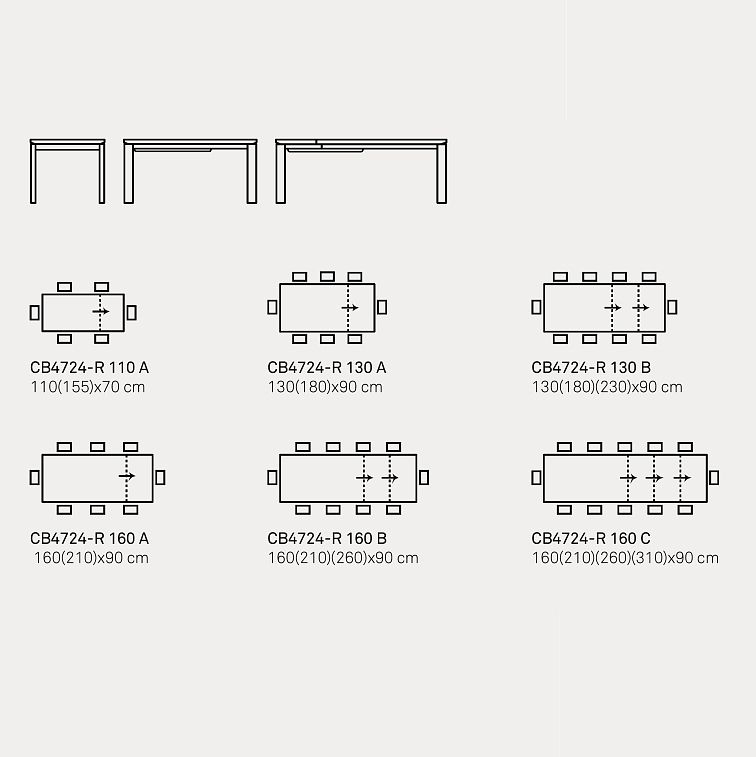 Rozkládací stůl Eminence, dřevo/dřevo, CB4724-R