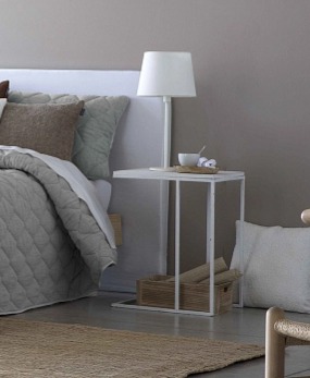 Šedý přehoz Rustik, prošívaný