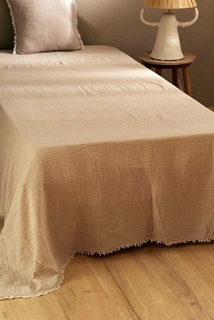 Lehoučký přehoz Layer Beige, béžový, 240x260 cm