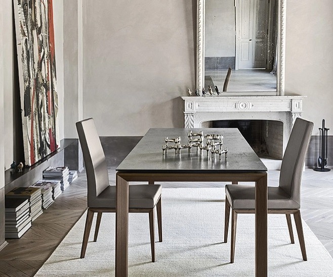 Vysoká židle Bess, dřevo, pravá kůže, CS1294-LH