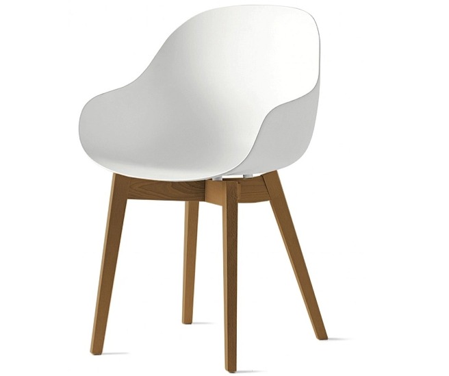 Židle s područkami Academy, plast, dřevo, CB2142