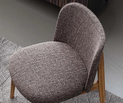 Elegantní židle Abrey, dřevo, látka, CS2040