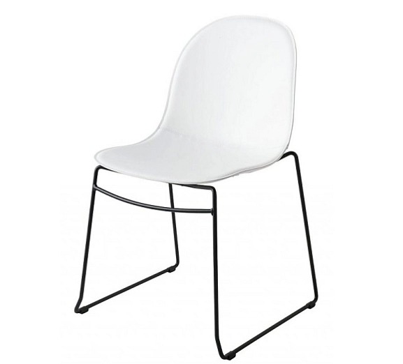 Jídelní židle Academy, kov, regenerovaná kůže, CB1696-N