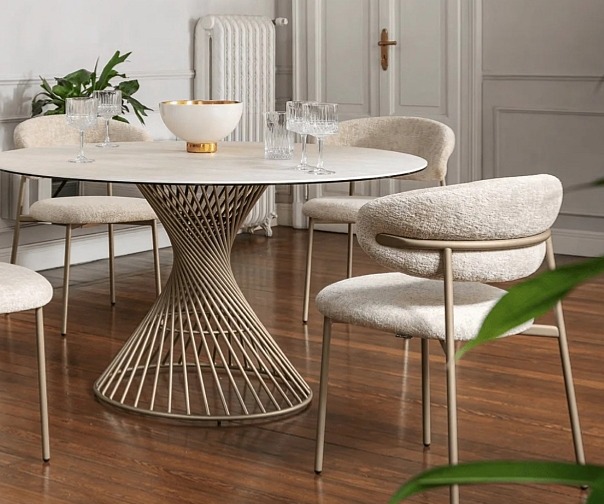 Jídelní židle Oleandro, látka, kov, CS2031