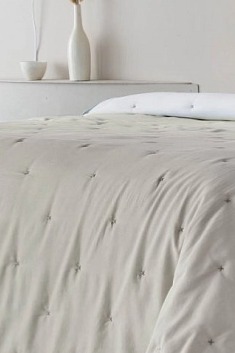 Nadýchaný přehoz Polare Lino, béžový, sada se 2 povlaky na polštář 70x50 cm