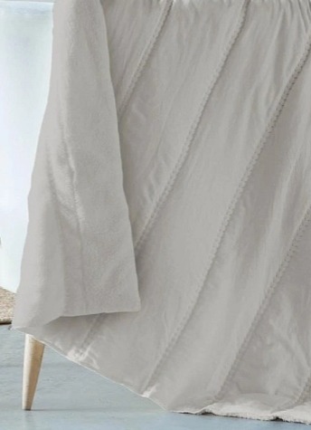 Hřejivý přehoz Hermes Lino, sada se 2 povlaky na polštář 70x50 cm