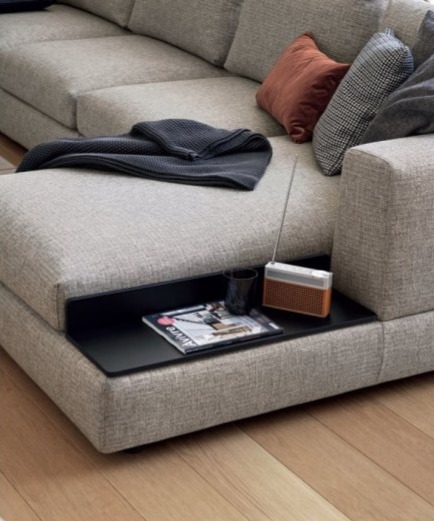 Pohovka s odkládacím stolkem Layla, 295x186 cm, CS3419