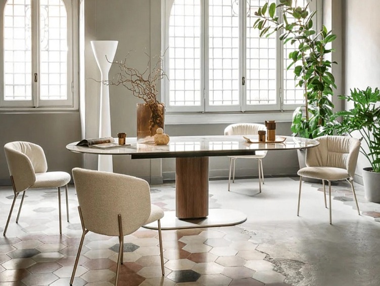 Jídelní stůl Cameo, masivní dřevěná deska, CS4124-FRW