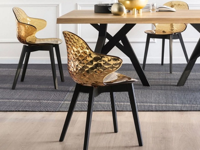 Jídelní židle Saint Tropez Wood, dřevo, plast, CS1855