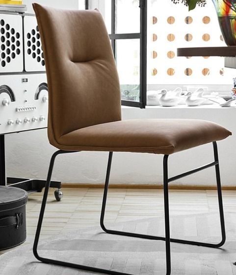 Jídelní židle Maya, kov látka, umělá kůže, CB1913