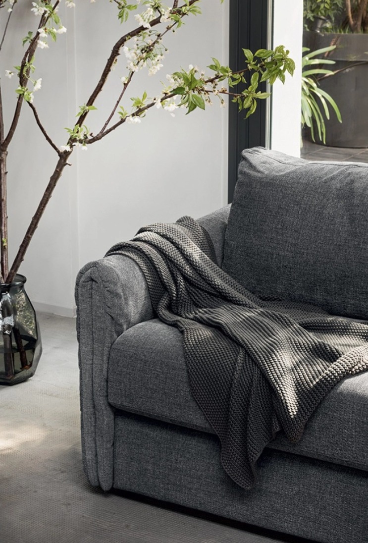 Rozkládací pohovka Darwin, minimalistická, látka, CS3433